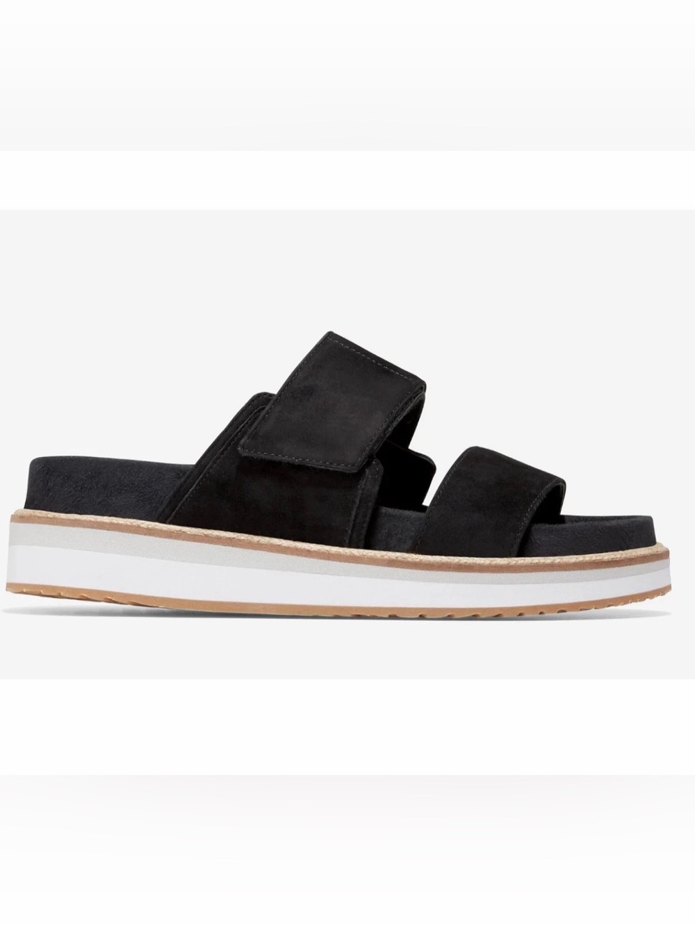 Cole Haan® Women's Cloudfeel™ Slide Sandal in Black Leather Suede Size: 7.5 B